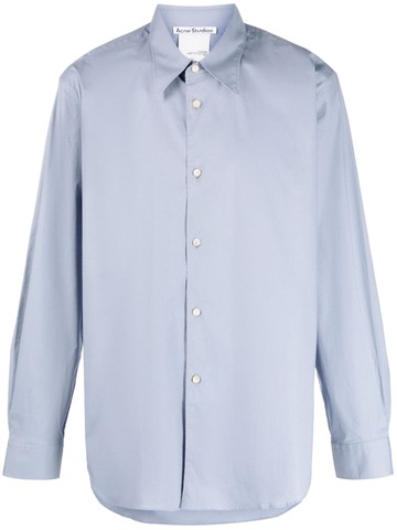acne studios long-sleeve button-down shirt - blue