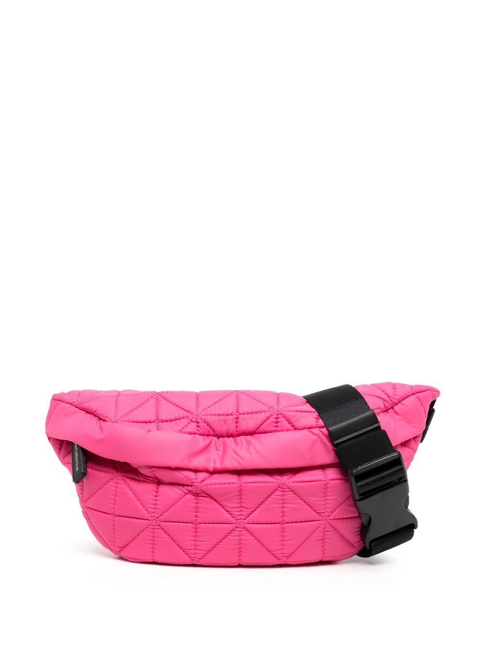 VeeCollective logo-patch quilted crossbody bag - Pink