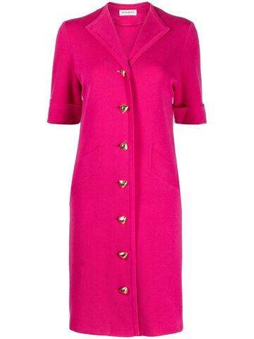 saint laurent pre-owned short-sleeve midi dress - pink