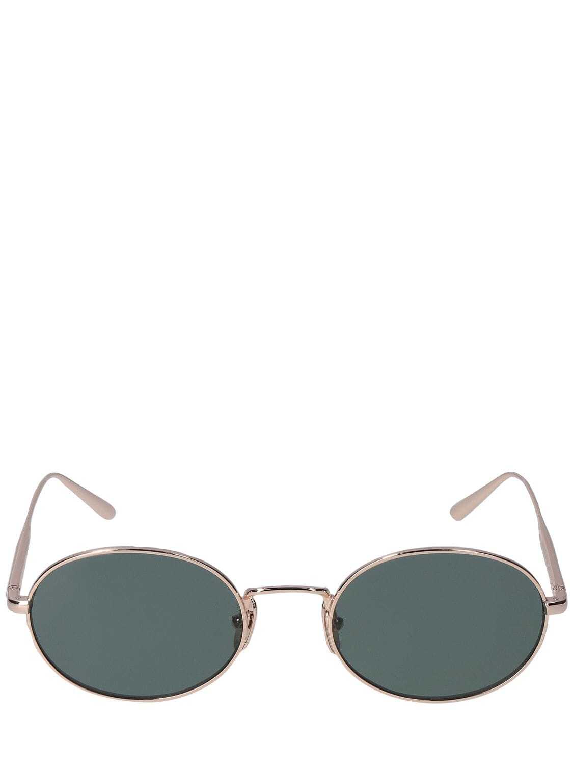 CHIMI Oval Green Stainless Steel Sunglasses