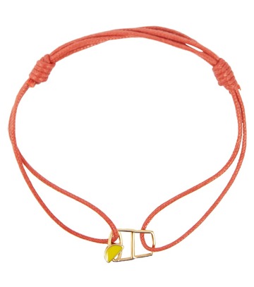 Aliita 9kt gold cord bracelet in orange