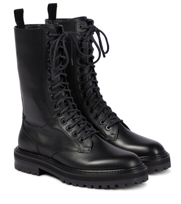 Jimmy Choo Cora leather combat boots in black