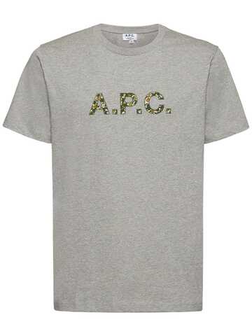a.p.c. a.p.c. x liberty organic cotton t-shirt in grey
