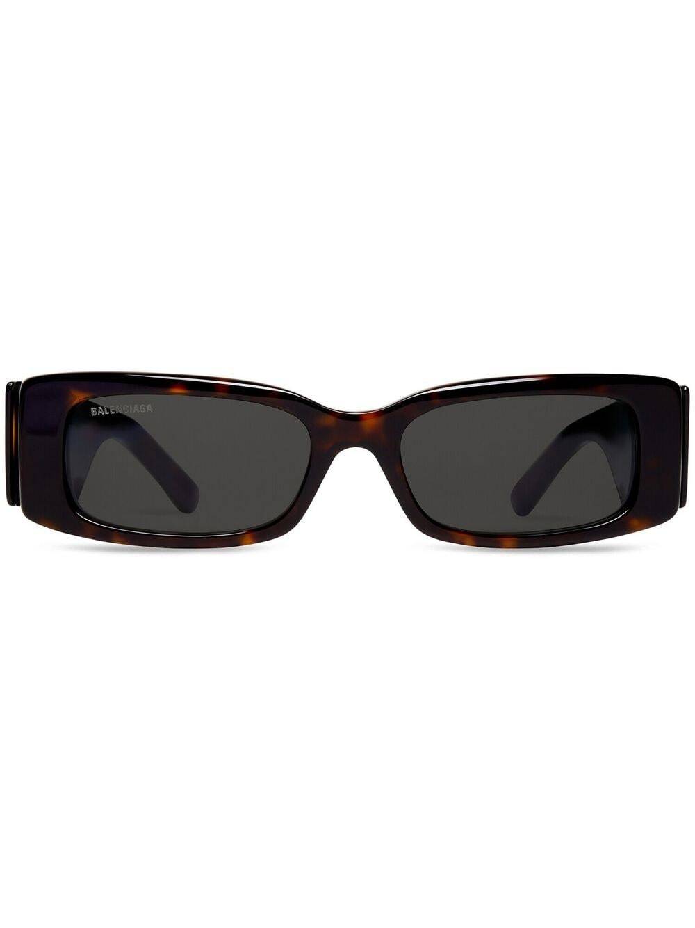 Balenciaga Eyewear rectangle-frame tinted sunglasses - Brown