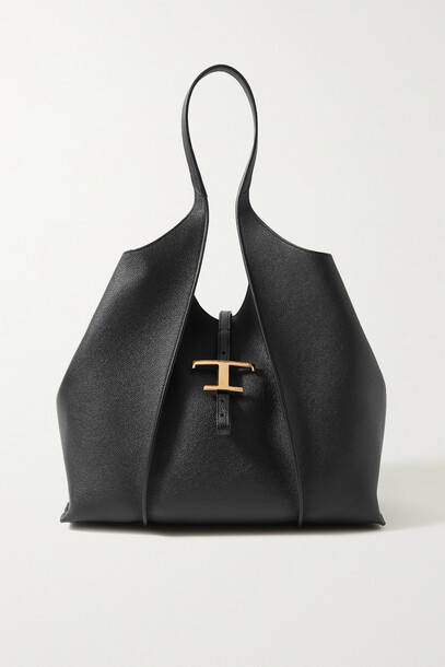 Tod's - Large Textured-leather Shoulder Bag - Black