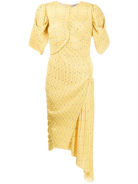 Preen By Thornton Bregazzi Jenny asymmetric dress in yellow