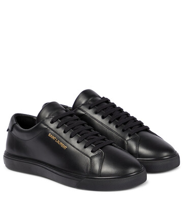 Saint Laurent Andy leather sneakers in black