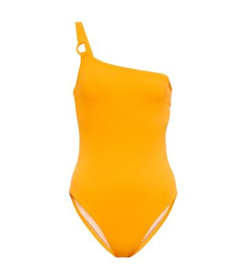 karla colletto morgan one-shoulder swimsuit in orange