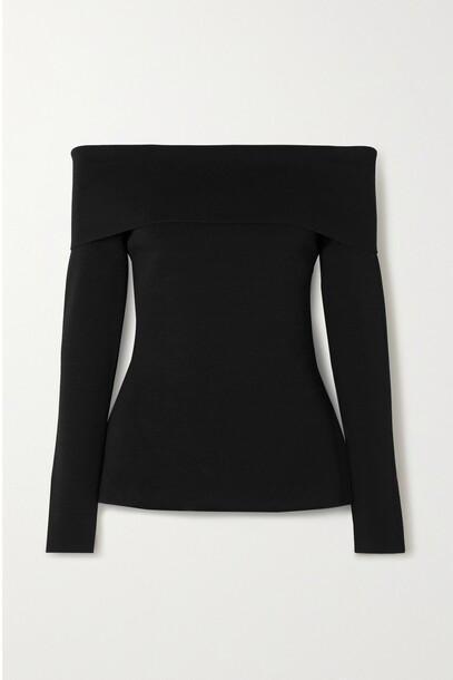 Proenza Schouler - Off-the-shoulder Stretch-knit Top - Black