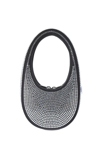 coperni mini swipe embellished top handle bag in black