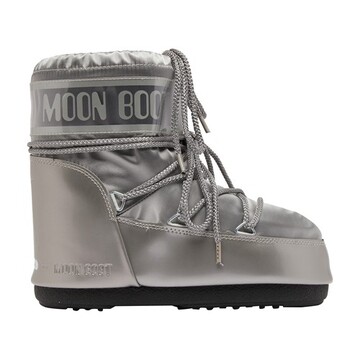 moon boot icon low glance boots in silver