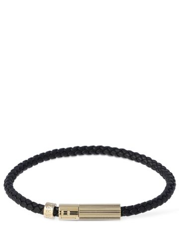 ferragamo ligscooby brass bracelet in black / gold