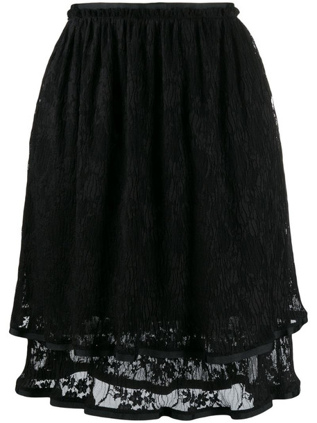 See by Chloé double layer skirt in black