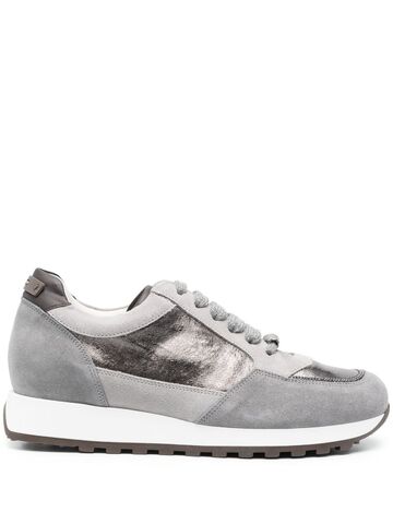 peserico metallic-effect low-top sneakers - grey