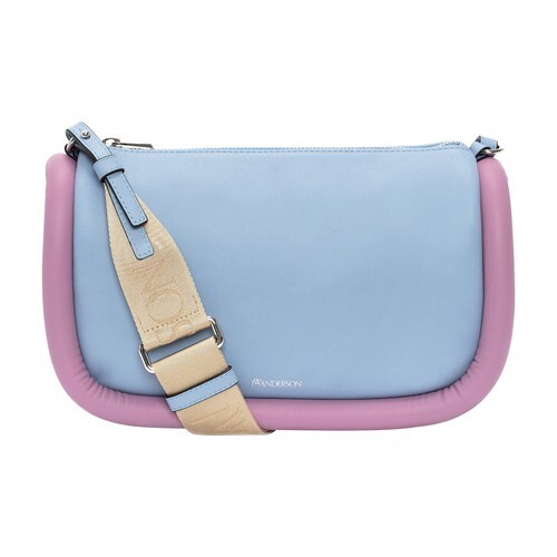 Jw Anderson Bumper-17 Leather Messenger Crossbody Bag in blue / lilac