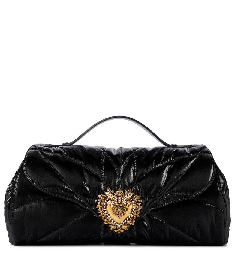 Dolce & Gabbana Devotion Large nylon shoulder bag in black
