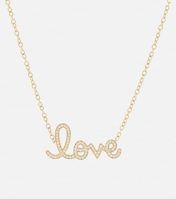 sydney evan love 14kt gold necklace with diamonds