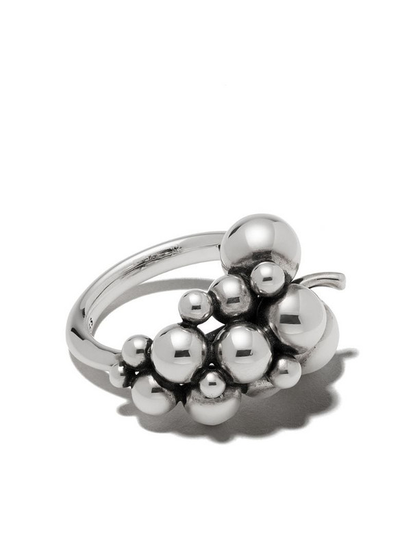 Georg Jensen small oxidised sterling silver Moonlight Grapes ring