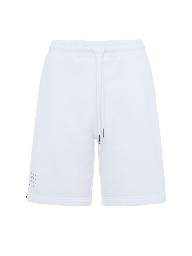 THOM BROWNE Cotton Jersey Shorts in white