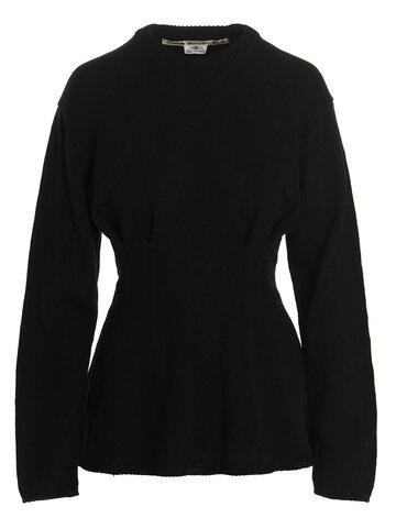 Comme des Garçons Pleated Sweater in black