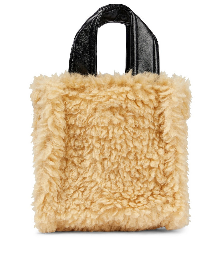 Stand Studio Lucille faux fur tote in brown