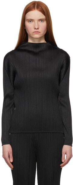 Pleats Please Issey Miyake Black Monthly Colors January Top