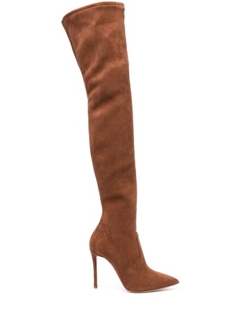 casadei julia 100mm above-knee boots - brown