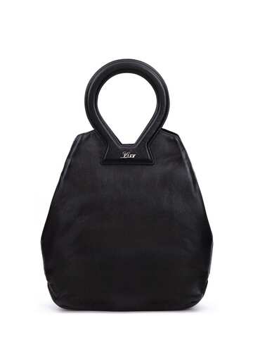 LUAR The Brooke Smooth Leather Top Handle Bag in black