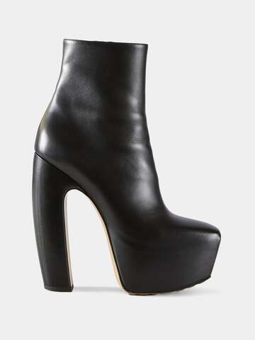 bottega veneta - mostra leather platform ankle boots - womens - black