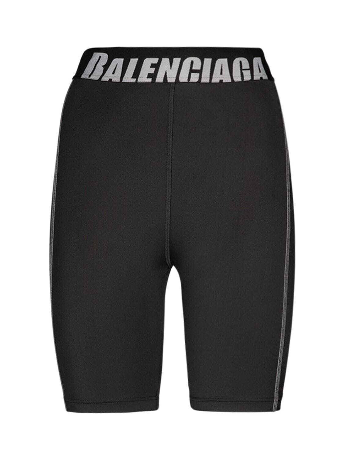 BALENCIAGA Spandex Cycling Shorts in black / grey