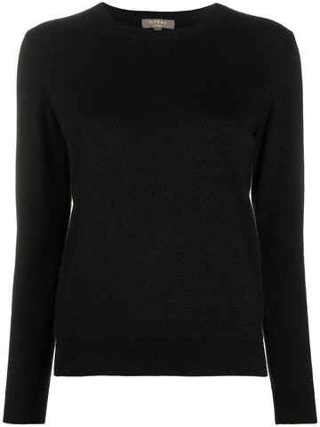 N.Peal round neck sweater with lurex in black