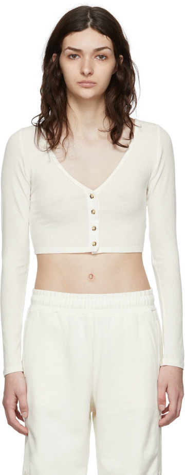 Alo Off-White Modal Cardigan in ivory