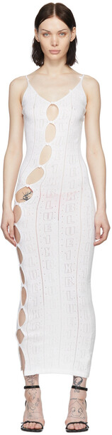 1XBLUE SSENSE Exclusive White Cotton Midi Dress