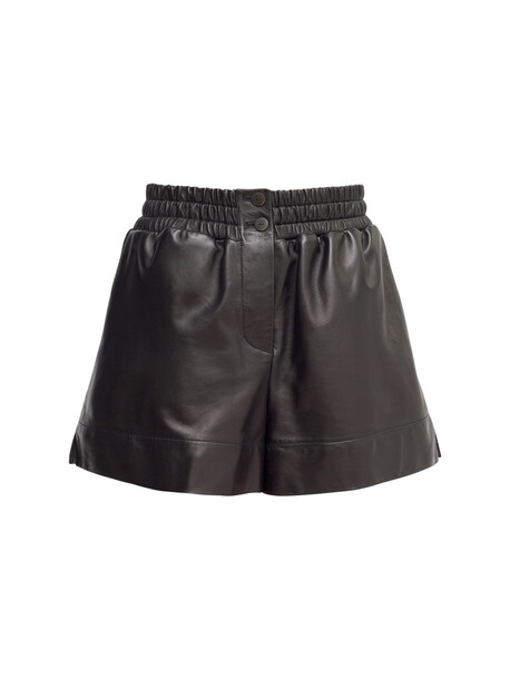 LOEWE Nappa Leather Mini Boxer Shorts in black