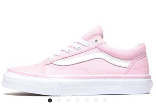 shoes, sneakers, pink, light pink, vans 