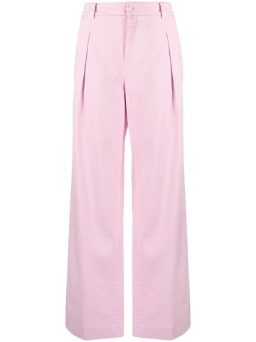 closed brooks straight-leg trousers - pink