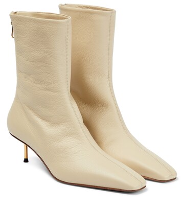 Nanushka Talli leather ankle boots in beige