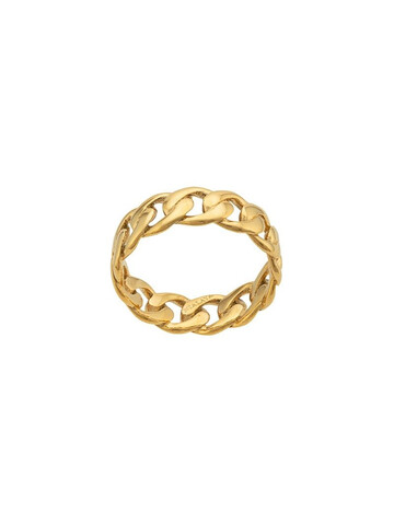 nialaya jewelry round chain ring in gold