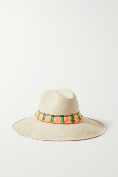 ARTESANO - Portofino Fringed Straw Panama Hat - Ecru