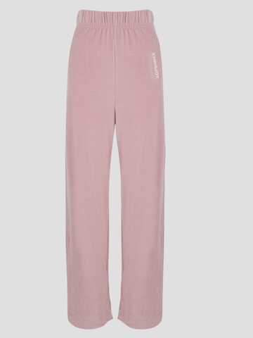 Khrisjoy Velour Track Suit Pant in pink / purple