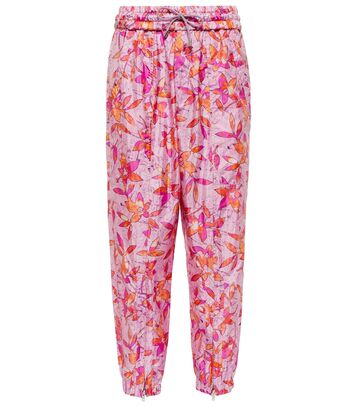 Isabel Marant Lahore floral silk-blend pants in pink