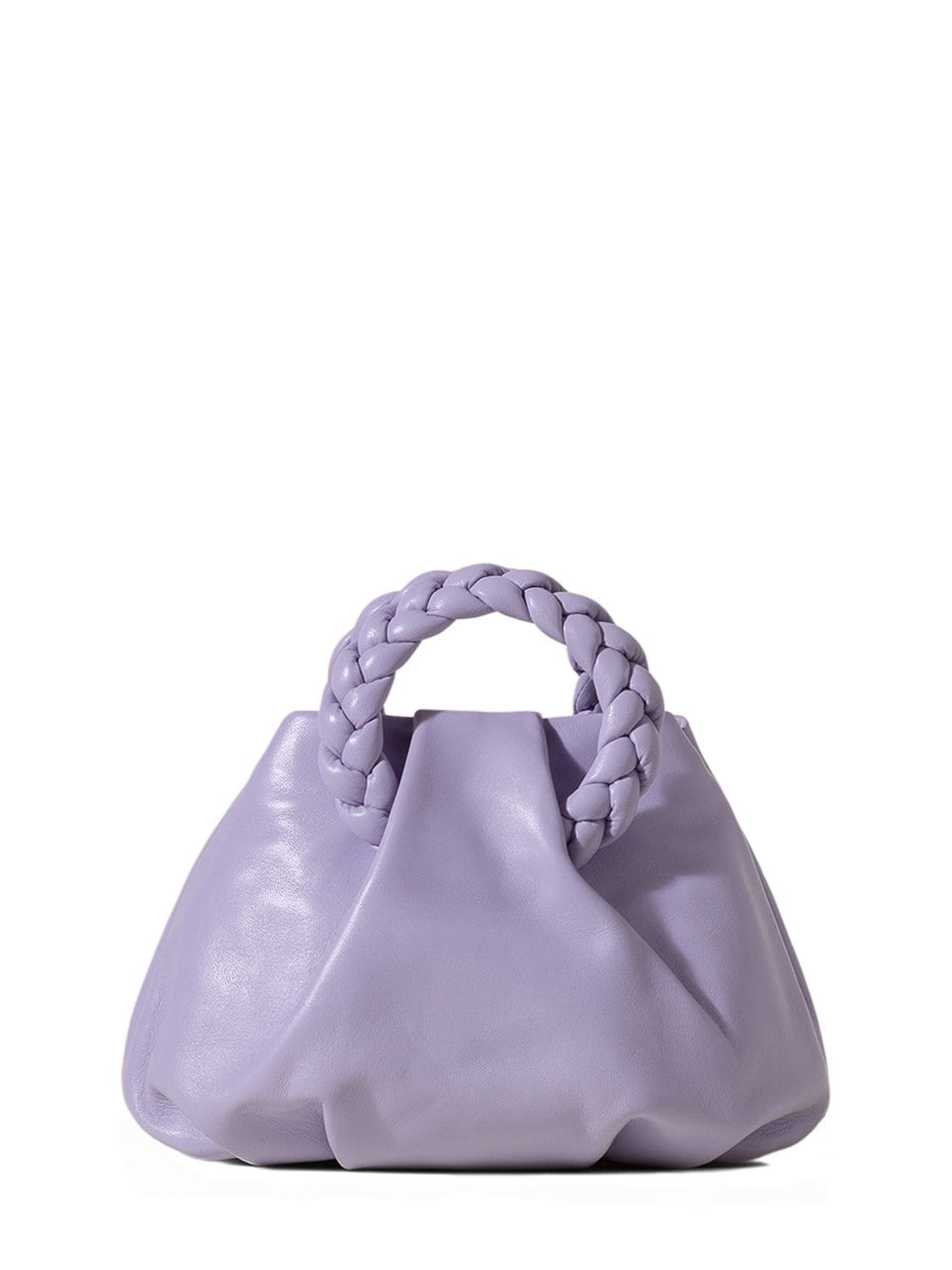 HEREU Mini Bombon Leather Top Handle Bag in lavender