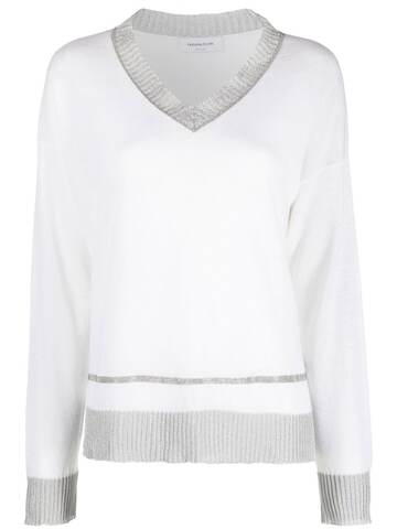 fabiana filippi v-neck knit jumper - white