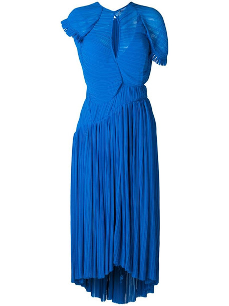 Preen By Thornton Bregazzi Milly flared dress in blue