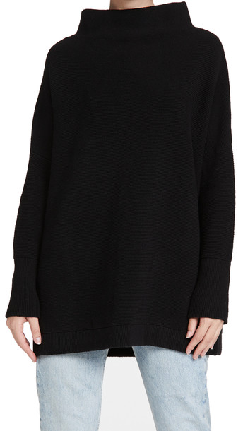 Free People Ottoman Slouchy Sweater in black