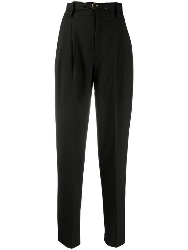 RedValentino tapered high-waisted trousers in black