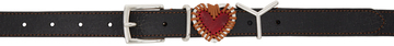 Y/Project Brown Heart Belt in black / camel / red