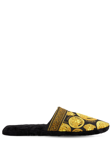 VERSACE Jacq Dis Medusa Amplified Slippers in nero