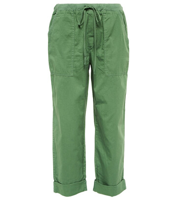 velvet misty cotton mid-rise cargo pants in green