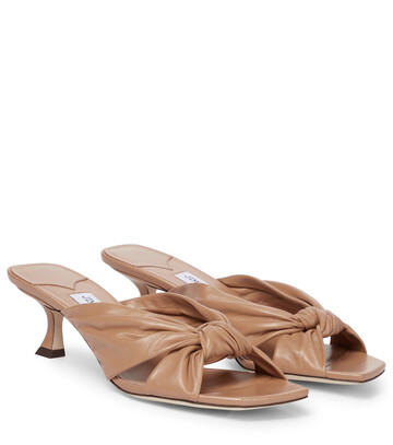 jimmy choo avenue 50 leather sandals in brown